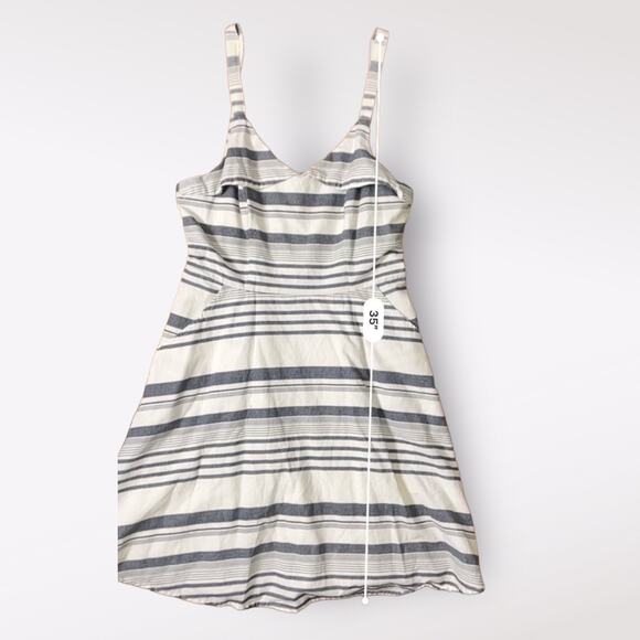 Francesca’s Jun & Ivy‎ Blue and White Striped Mini Dress Size M - Picture 6 of 8
